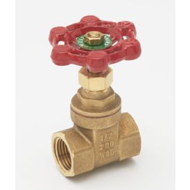 Brass 1/4-in FIP x 1/4-in FIP Heavy Duty Gate Valve - Lead-Free