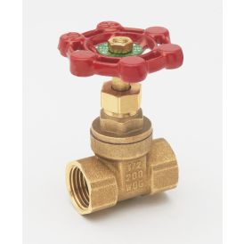 Brass 1/2-in FIP x 1/2-in FIP Compact Pattern Gate Valve - Lead-Free