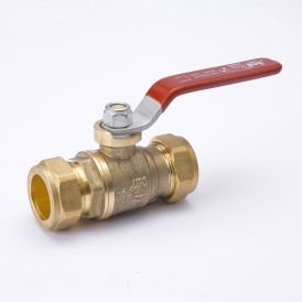 Brass 1/2-in COMP x 1/2-in COMP Ball Valve - Lead-Free
