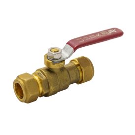 Brass 1/2-in COMP x 1/2-in COMP Ball Valve - Lead-Free