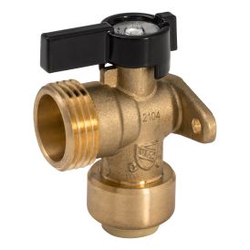 Brass 1/2-in PF x 3/4-in MHT Dual Washing Machine Valve