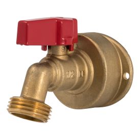 Brass 1/2-in PF x 3/4-in MHT 1/4 Turn Hose Bibb