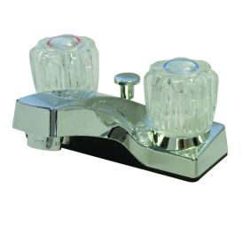 Two Acrylic Handle w/ Pop-Up - Square Base - Chrome