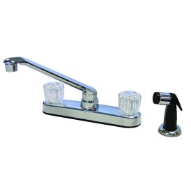 Two Acrylic Handle w/Spray - Chrome