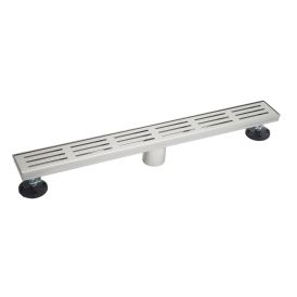 24-in Brushed Nickel Balance Pattern Linear 2-in Shower Drain