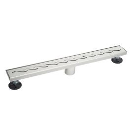 24-in Brushed Nickel Gentle Flow Pattern Linear 2-in Shower Drain