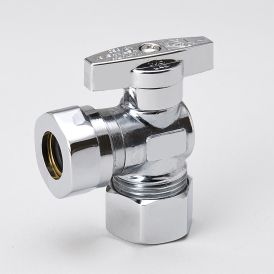 Chrome Plated Brass 5/8-in COMP x 7/16-in SLIP Angle Stop