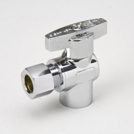 Chrome Plated Brass 3/8-in FIP x 3/8-in COMP Angle Stop