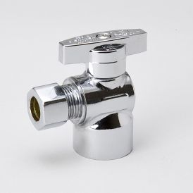 Chrome Plated Brass 1/2-in FIP x 3/8-in COMP Angle Stop