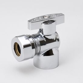 Chrome Plated Brass 1/2-in FIP x 7/16-in SLIP Angle Stop