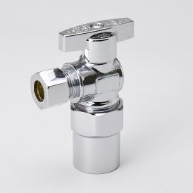 Chrome Plated Brass 1/2-in CPVC x 3/8-in COMP Angle Stop