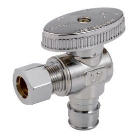 1/2-in F1960 PEX x 3/8-in COMP Chrome Plated Brass Angle Stop