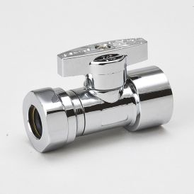 Chrome Plated Brass 1/2-in FIP x 7/16-in SLIP Straight Stop