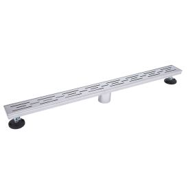 28-in Polished Chrome Off-set Pattern Linear 2-in Shower Drain