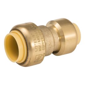 3/8-in PF x 1/2-in PF Brass Push Fit Coupling