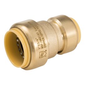 1-in PF x 3/4-in PF Brass Push Fit Coupling