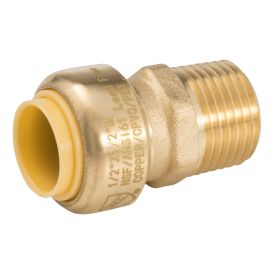 1/2-in PF x MIP Brass Push Fit Male Adapter