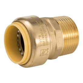 1-in PF x MIP Brass Push Fit Male Adapter