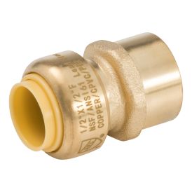 1/2-in PF x FIP Brass Push Fit Female Adapter