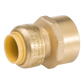 1/2-in PF x 3/4-in FIP Brass Push Fit Female Adapter