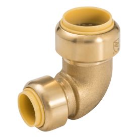 3/4-in PF x 1/2-in PF Brass Push Fit Reducing 90 Elbow