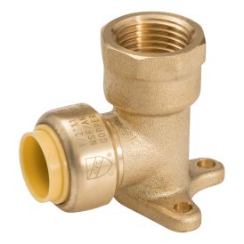 1/2-in PF Brass Push Fit 90 Drop Ear Elbow