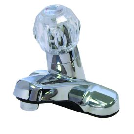 Single Acrylic Handle Less â€˜Pop-Upâ€™ - Round Base - Chrome