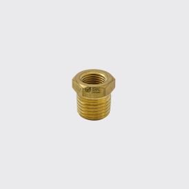 Brass 1/4-in MIP x 1/8-in FIP Hex Bushing