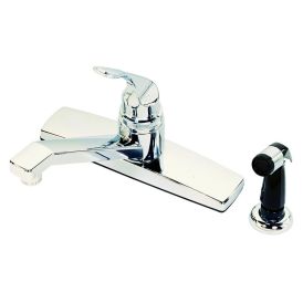 Single Lever Handle w/Spray - Square Base - Chrome