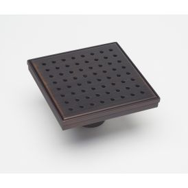 6-in Oil Rubbed Bronze Zero Pattern Square 2-in Shower Drain